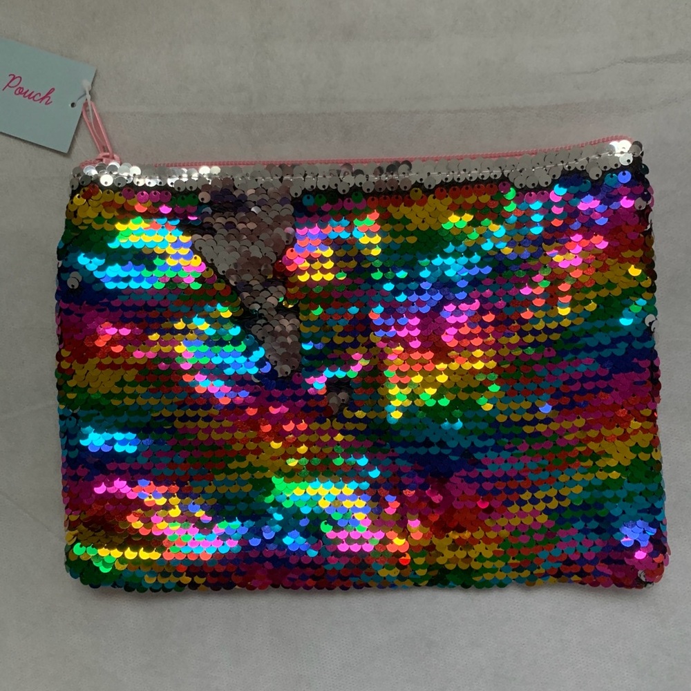 NWT Multicolor Sequin Pouch - Picture 1 of 2